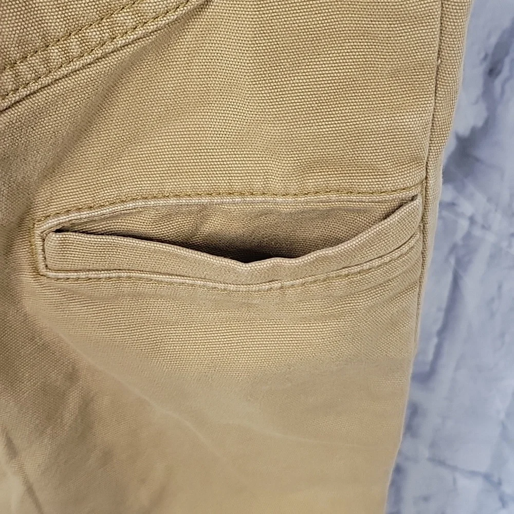 Carhartt Men's Khaki Canvas Flex Relaxed Fit Jeans‎ 38/30